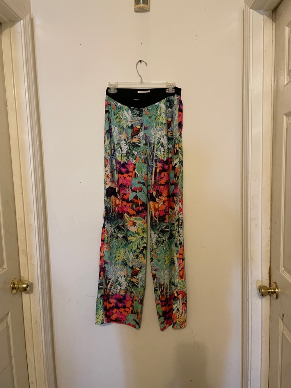 Mustard Seed Tropical Multicolor Wide-Leg Pants